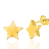 Boucles d'oreilles pour femme en argent et or avec étoiles